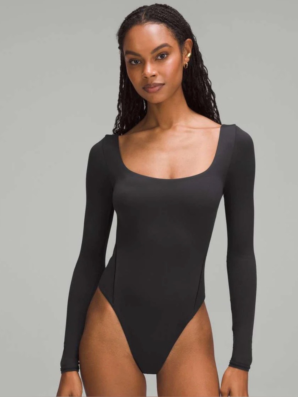 BNWT Lululemon Wundermost Nulu Squareneck bodysuit black - Small